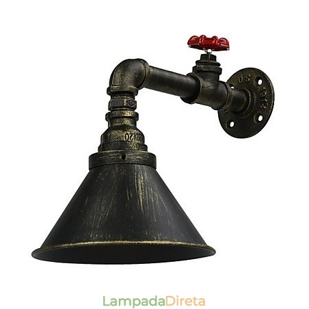 loft Retro Industrial Wall Sconce Restaurante E Bar Metal Water Pipe Lâmpada de parede loft Retro Industrial Wall Sconce Restaurante E Bar Metal Water Pipe Lâmpada de parede