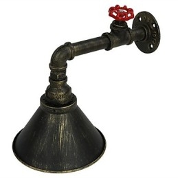 loft Retro Industrial Wall Sconce Restaurante E Bar Metal Water Pipe Lâmpada de parede