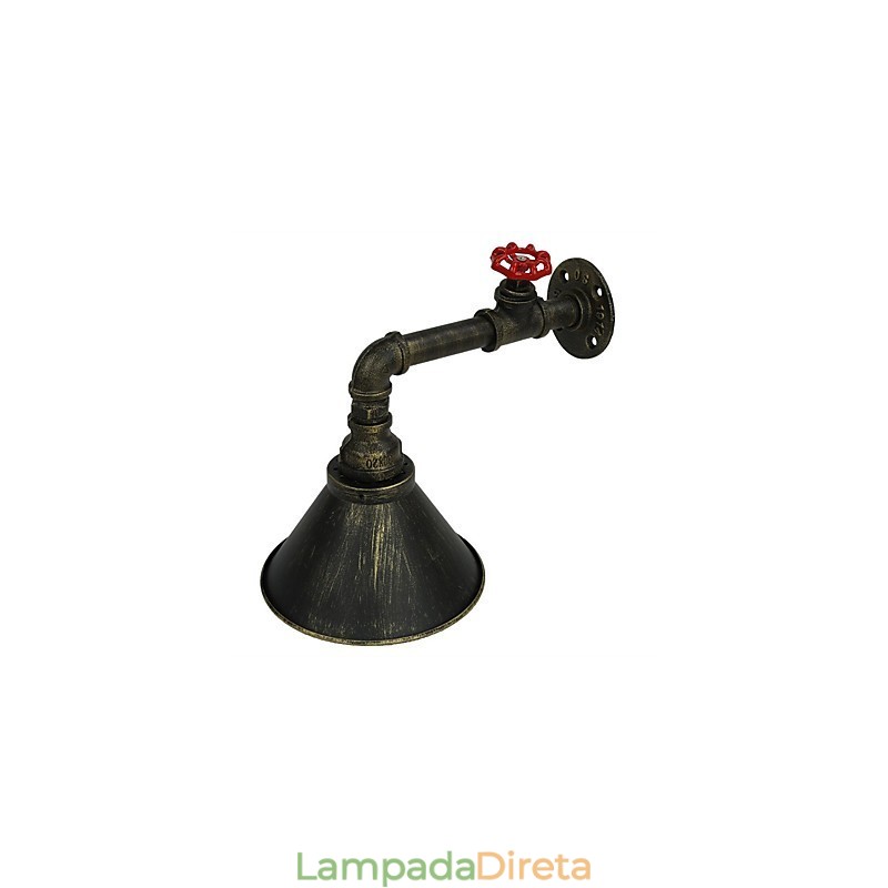 loft Retro Industrial Wall Sconce Restaurante E Bar Metal Water Pipe Lâmpada de parede