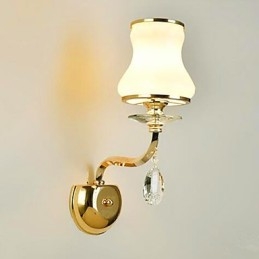 Recurso eletrogalvanizado contemporâneo moderno para luzes de parede de luz ambiente de proteção ocular de estilo mini de cristal