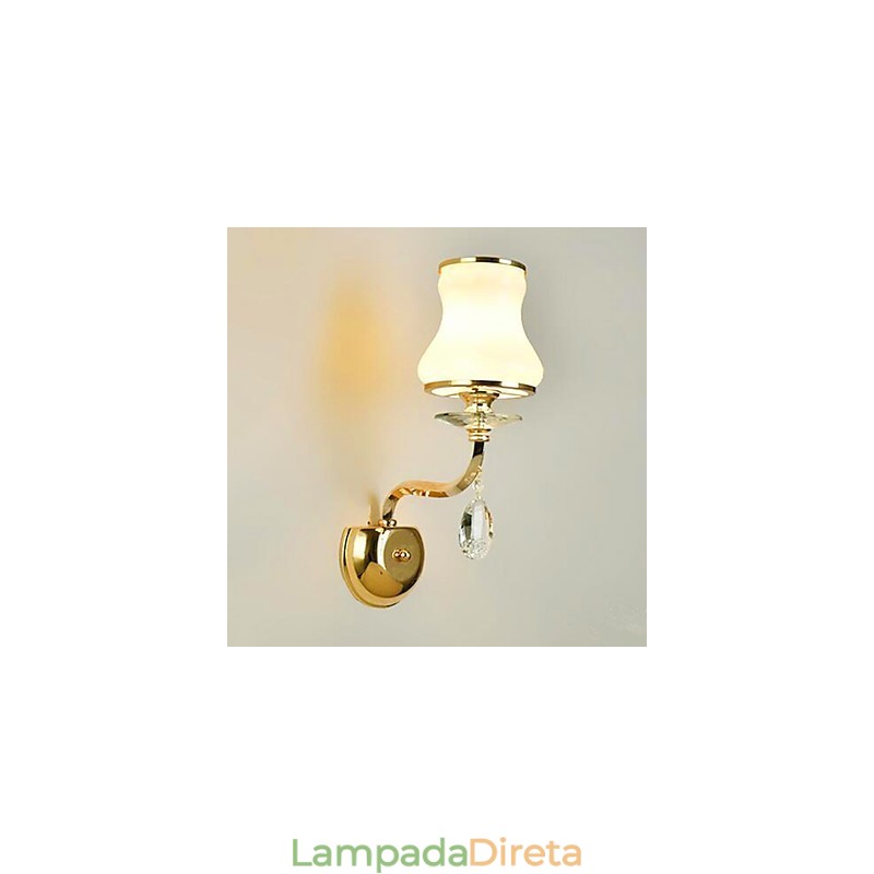 Recurso eletrogalvanizado contemporâneo moderno para luzes de parede de luz ambiente de proteção ocular de estilo mini de cristal