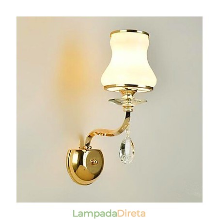 Recurso eletrogalvanizado contemporâneo moderno para luzes de parede de luz ambiente de proteção ocular de estilo mini de cristal Recurso eletrogalvanizado contemporâneo moderno para luzes de parede de luz ambiente de proteção ocular de estilo mini de cristal