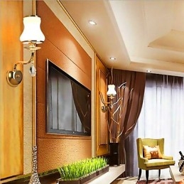 Recurso eletrogalvanizado contemporâneo moderno para luzes de parede de luz ambiente de proteção ocular de estilo mini de cristal