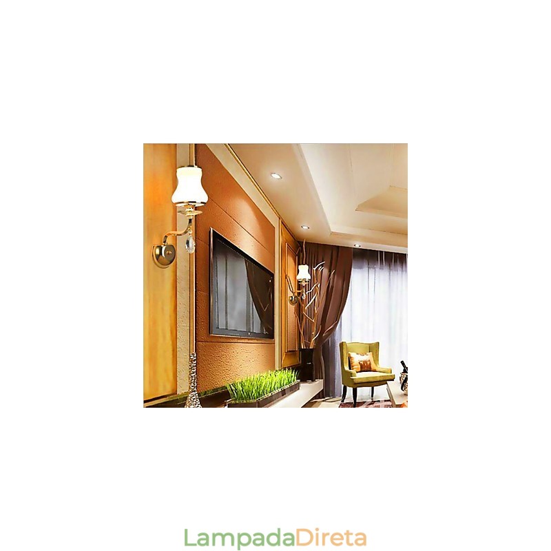 Recurso eletrogalvanizado contemporâneo moderno para luzes de parede de luz ambiente de proteção ocular de estilo mini de cristal