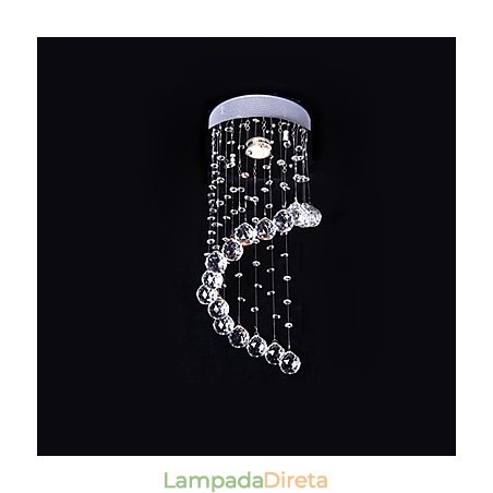 Lustre de cristal moderno contemporâneo galvanizado de metal com montagem embutida Lustre de cristal moderno contemporâneo galvanizado de metal com montagem embutida