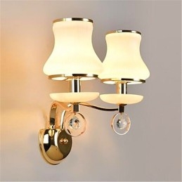 Recurso moderno e contemporâneo galvanizado para luzes de parede de proteção ocular em estilo mini cristal