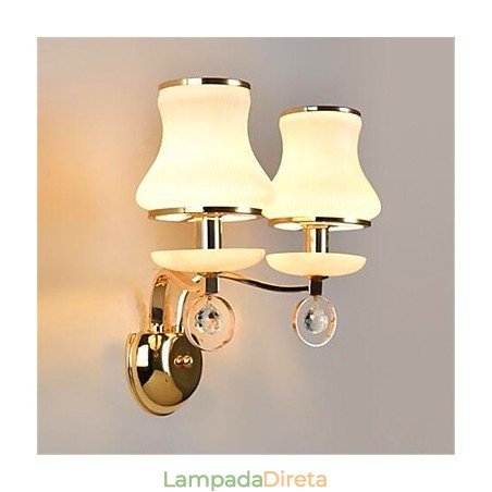 Recurso moderno e contemporâneo galvanizado para luzes de parede de proteção ocular em estilo mini cristal Recurso moderno e contemporâneo galvanizado para luzes de parede de proteção ocular em estilo mini cristal