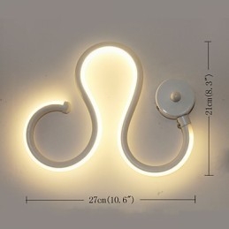 Lâmpada minimalista moderna Lâmpada de alumínio Lâmpada de cabeceira de quarto Decoração Designers Iluminação de corredor em forma Lâmpadas criativas para sala de estar