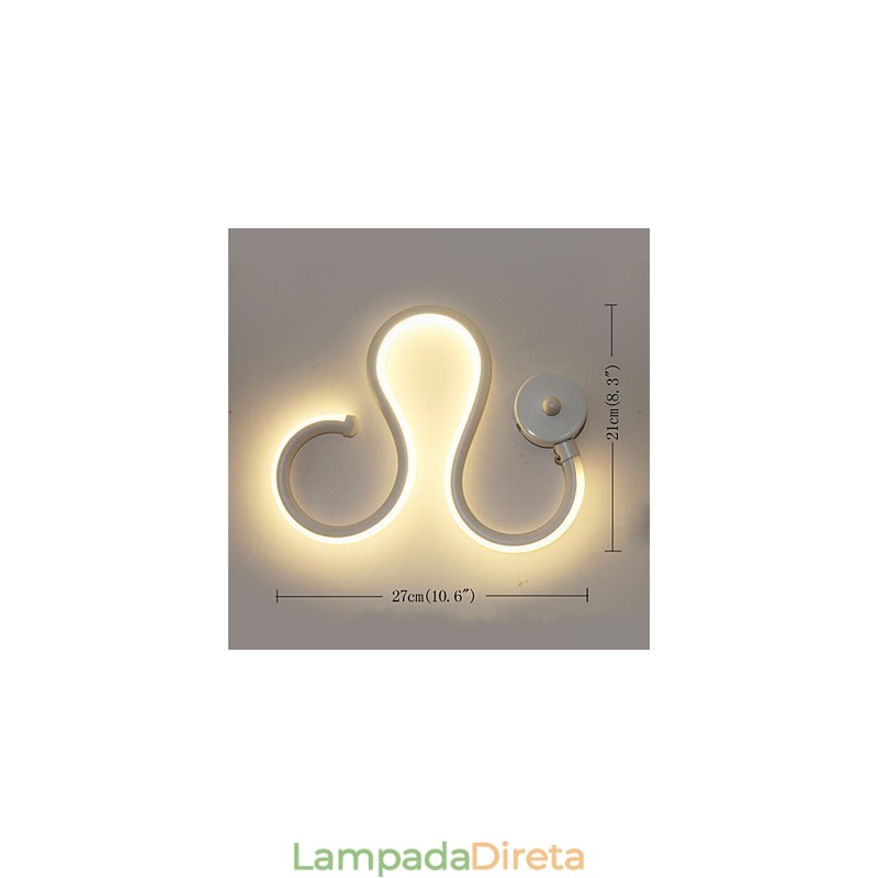 Lâmpada minimalista moderna Lâmpada de alumínio Lâmpada de cabeceira de quarto Decoração Designers Iluminação de corredor em forma Lâmpadas criativas para sala de estar