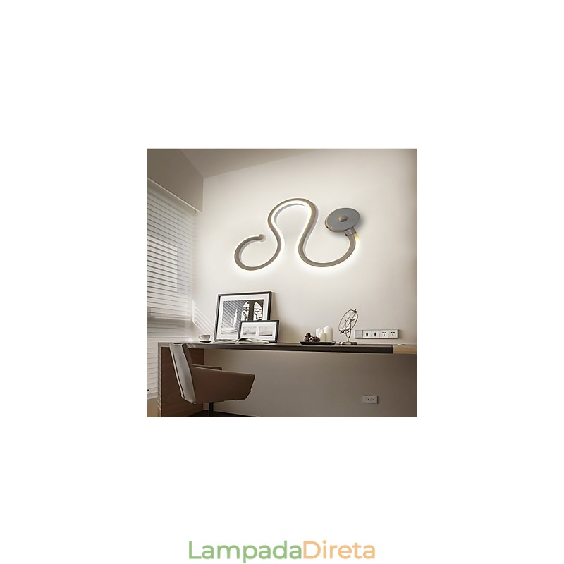 Lâmpada minimalista moderna Lâmpada de alumínio Lâmpada de cabeceira de quarto Decoração Designers Iluminação de corredor em forma Lâmpadas criativas para sala de estar