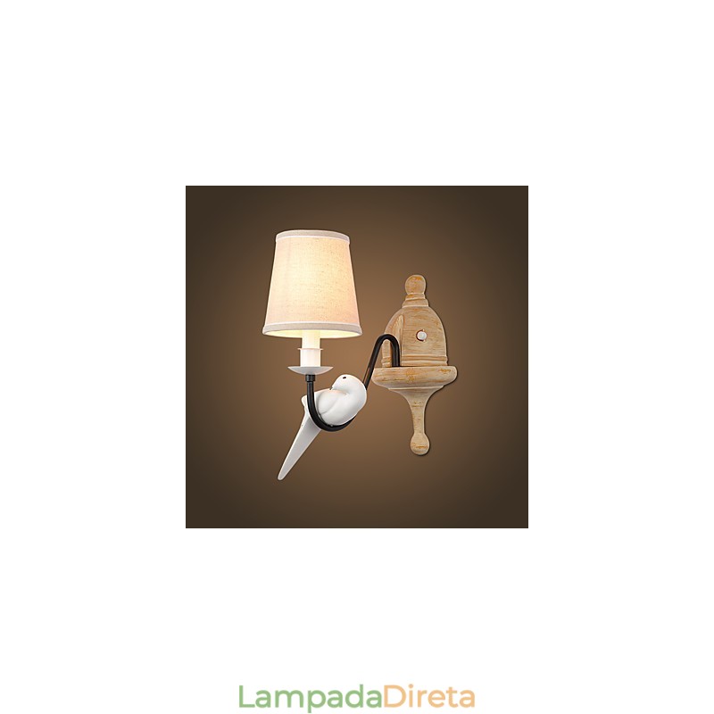 Rústico Lodge Simples Vintage Pintura Característica Luz Ambiente Arandelas de Parede Luz de Parede