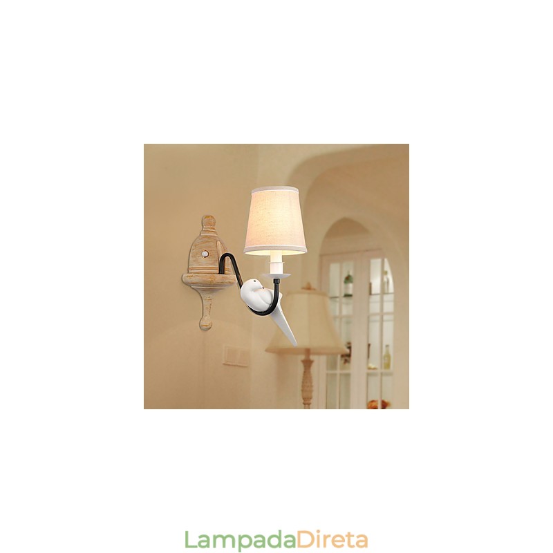 Rústico Lodge Simples Vintage Pintura Característica Luz Ambiente Arandelas de Parede Luz de Parede