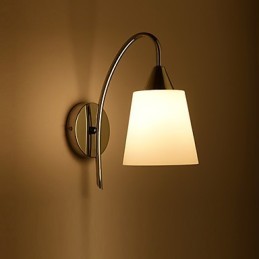 Luminária de parede de vidro Arandelas de parede Base de metal para luz de parede