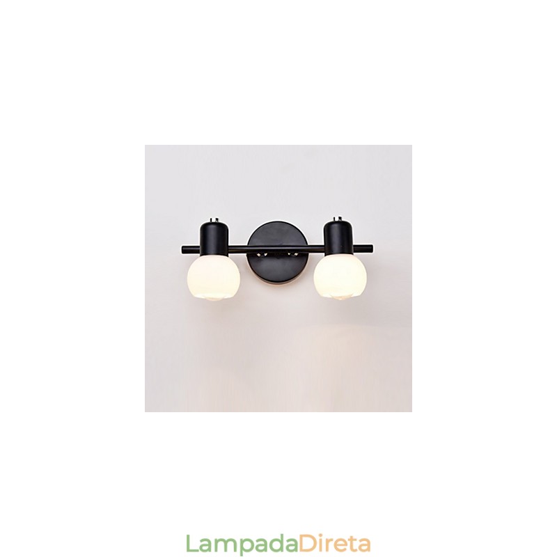 Luminária de parede de vidro moderna contemporânea com luz ambiente, arandelas de parede, luminária de parede