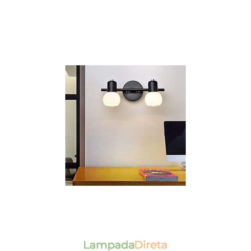 Luminária de parede de vidro moderna contemporânea com luz ambiente, arandelas de parede, luminária de parede