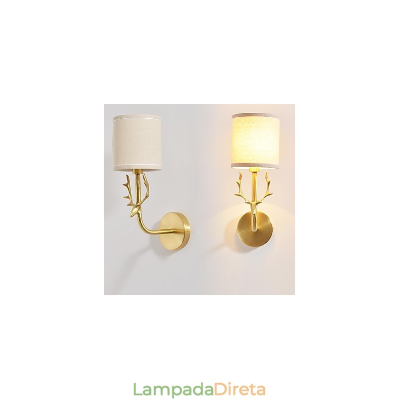 Simples Vintage Tradicional Clássico Latão Recurso para Mini Estilo Luz Ambiente Arandelas de Parede Luz de Parede