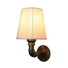 Luminária de parede rústica em latão para iluminação ambiente
