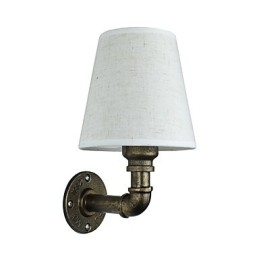 Luminária de parede rústica em latão para iluminação ambiente
