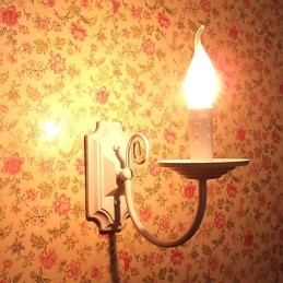 Luminária de parede moderna simples, vela, lâmpada de cabeça única, lâmpada de cabeceira para corredor