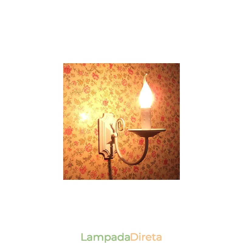 Luminária de parede moderna simples, vela, lâmpada de cabeça única, lâmpada de cabeceira para corredor
