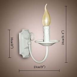 Luminária de parede moderna simples, vela, lâmpada de cabeça única, lâmpada de cabeceira para corredor