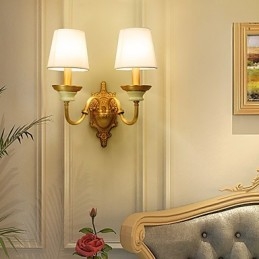 Simples Country Tradicional Clássico Latão Recurso para Mini Estilo Uplight Wall Sconces Luz de Parede
