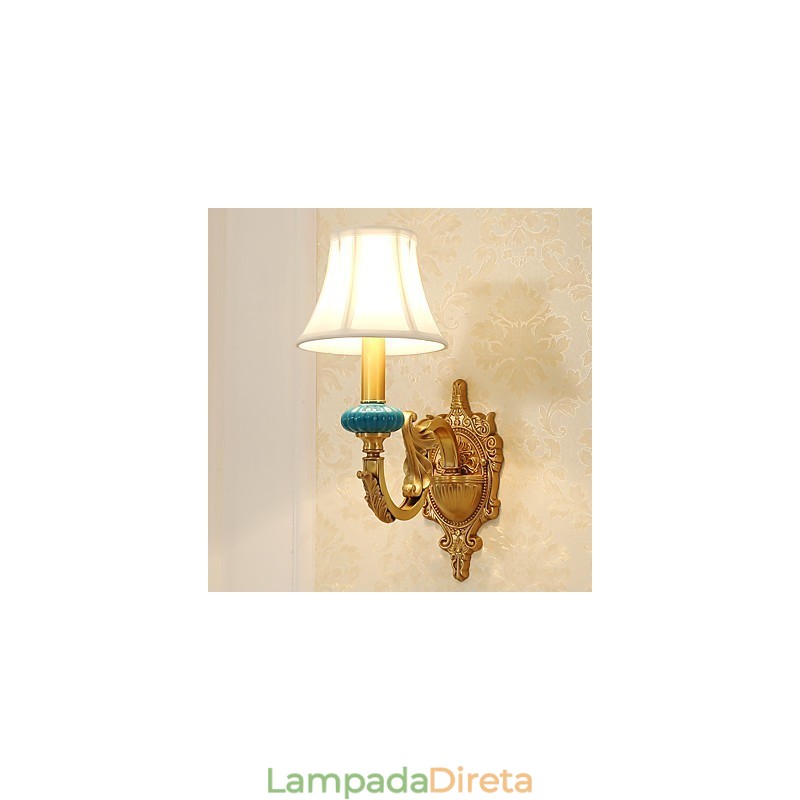 Simples Country Tradicional Clássico Latão Recurso para Mini Estilo Uplight Wall Sconces Luz de Parede