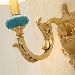 Simples Country Tradicional Clássico Latão Recurso para Mini Estilo Uplight Wall Sconces Luz de Parede