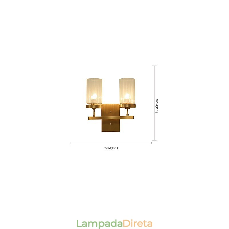 Recurso de latão country clássico tradicional para arandelas de parede estilo mini uplight