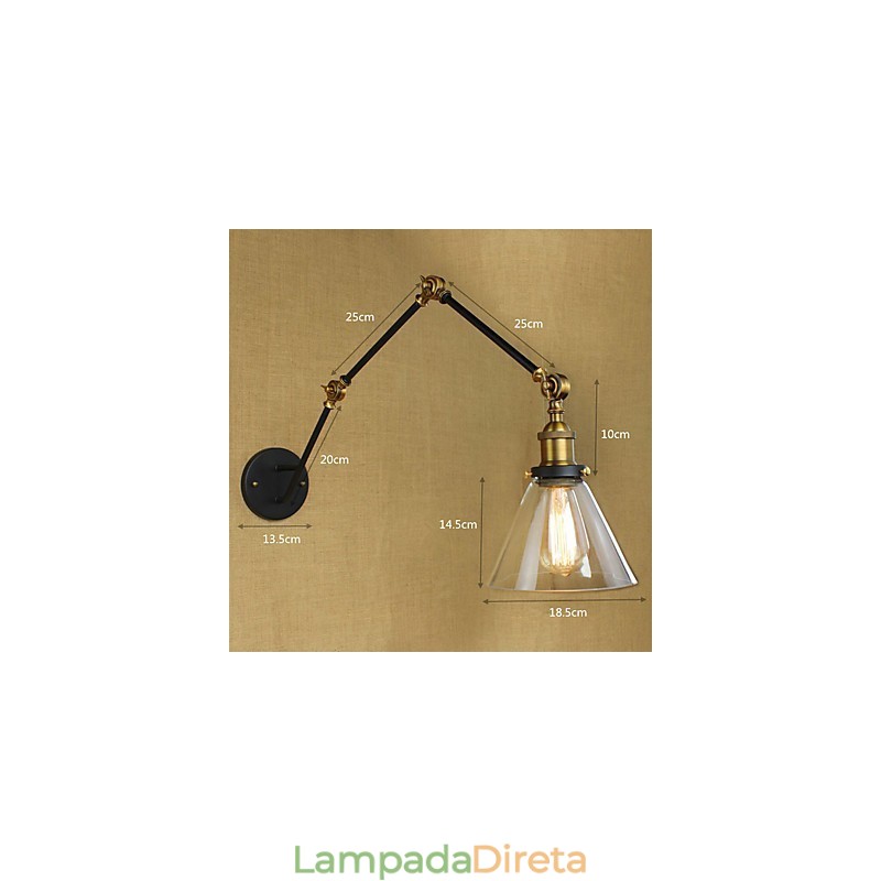 Pintura retrô vintage simples para proteção ocular com braço oscilante e luz ambiente