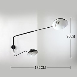 Luminária de parede vintage estilo industrial loft americano para quarto, sala de jantar, sala de café e bar, decoração de parede