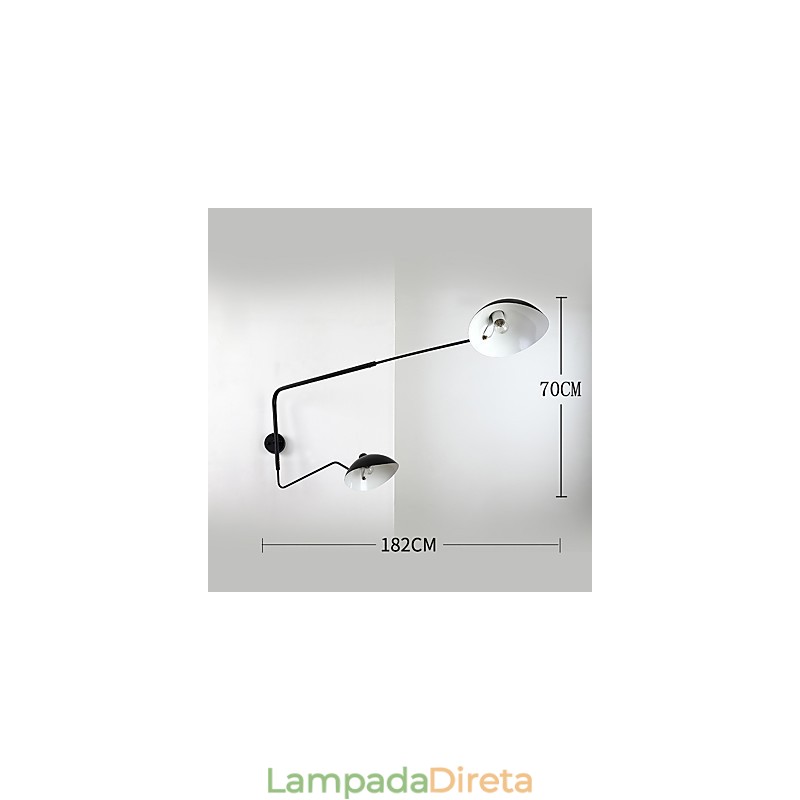 Luminária de parede vintage estilo industrial loft americano para quarto, sala de jantar, sala de café e bar, decoração de parede