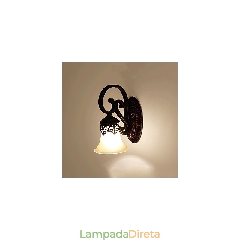 Luminária de parede para lobby de hotel, luminária de parede europeia para quarto, luminária criativa para sala de estar, decoração retrô, luminária de parede para corredor