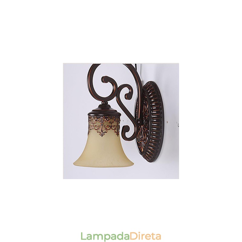Luminária de parede para lobby de hotel, luminária de parede europeia para quarto, luminária criativa para sala de estar, decoração retrô, luminária de parede para corredor