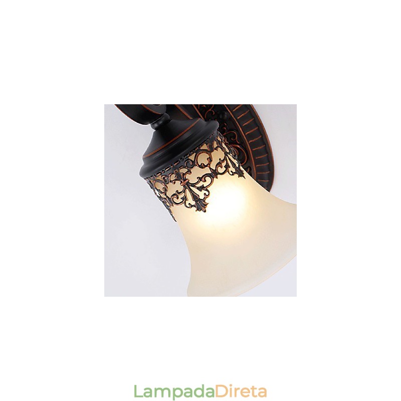 Luminária de parede para lobby de hotel, luminária de parede europeia para quarto, luminária criativa para sala de estar, decoração retrô, luminária de parede para corredor