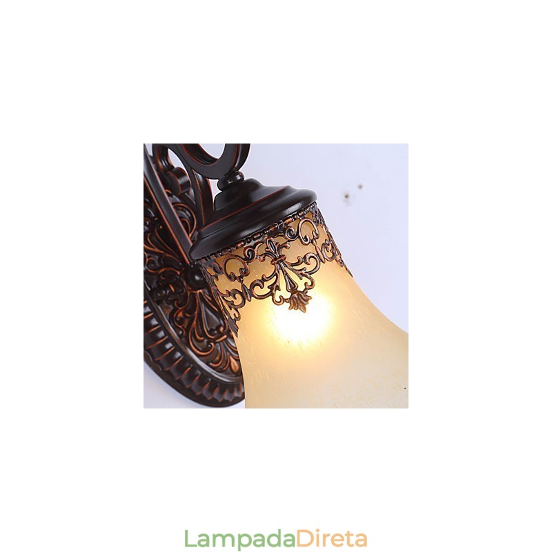 Luminária de parede para lobby de hotel, luminária de parede europeia para quarto, luminária criativa para sala de estar, decoração retrô, luminária de parede para corredor