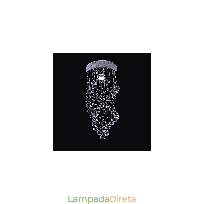 Moderno Contemporâneo Cristal Cromado Cristal Montagem Embutida