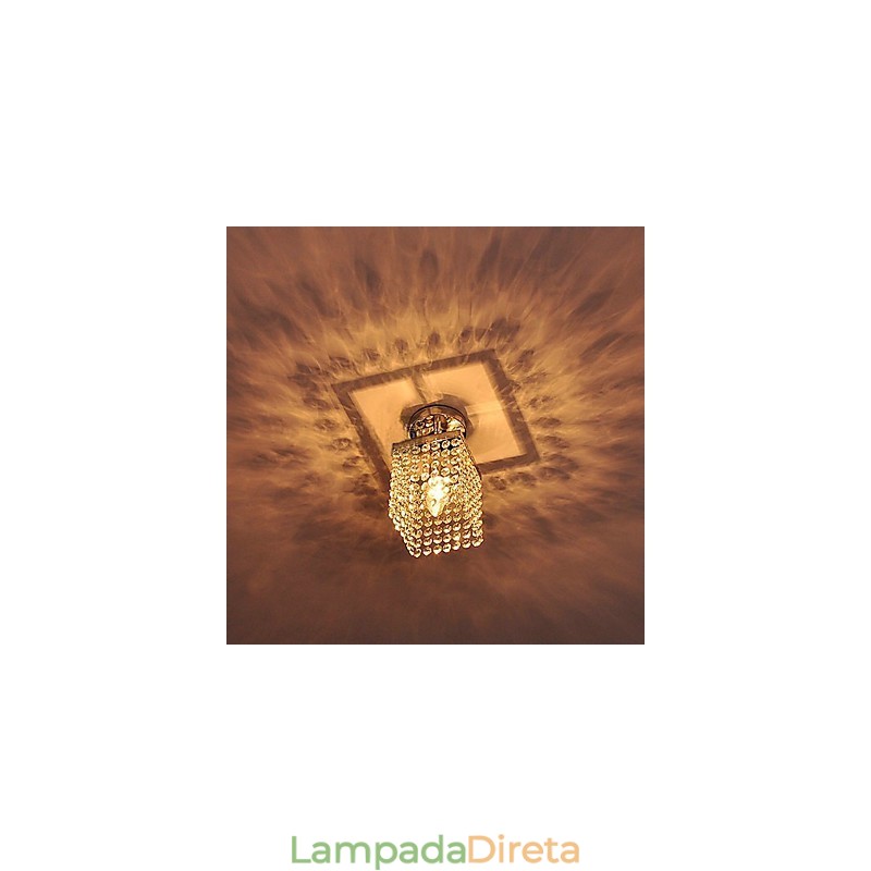 Pintura em estilo moderno e contemporâneo de cristal em miniatura com montagem embutida
