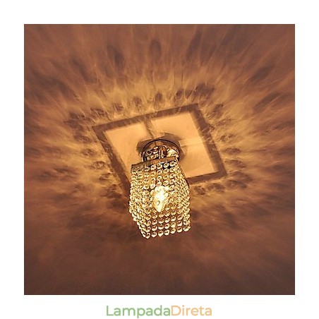 Pintura em estilo moderno e contemporâneo de cristal em miniatura com montagem embutida Pintura em estilo moderno e contemporâneo de cristal em miniatura com montagem embutida