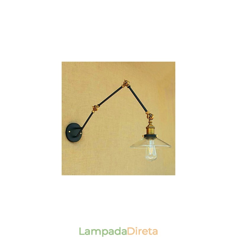 Recurso cromado rústico para luz ambiente de braço oscilante Luzes de braço oscilante