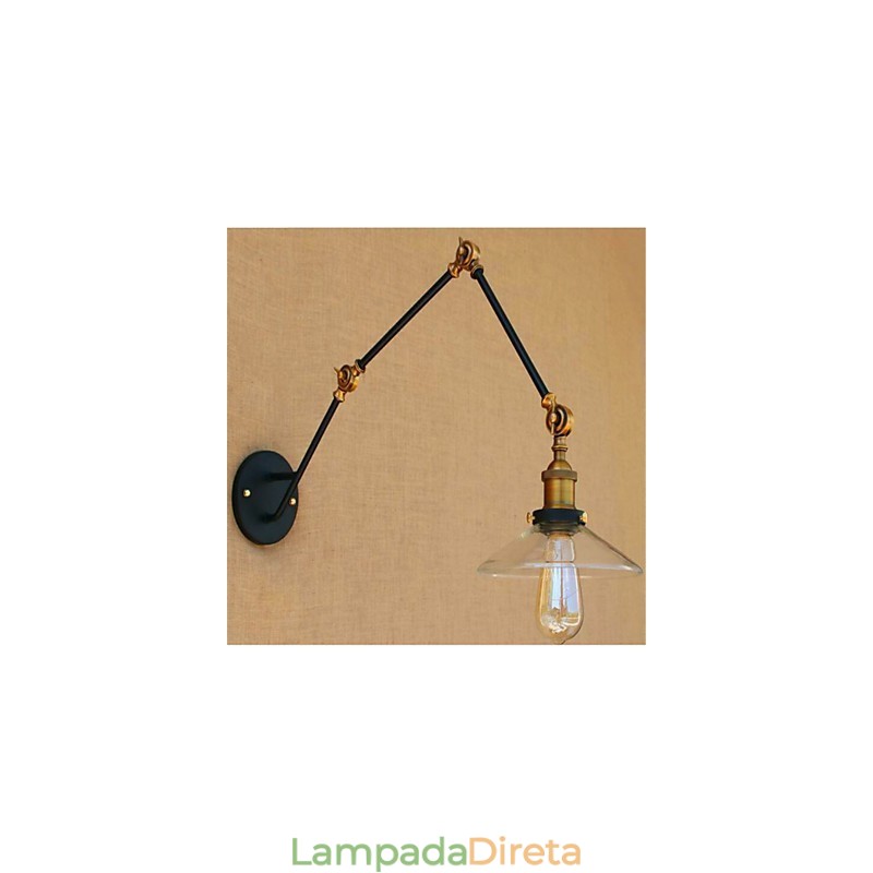 Recurso cromado rústico para luz ambiente de braço oscilante Luzes de braço oscilante