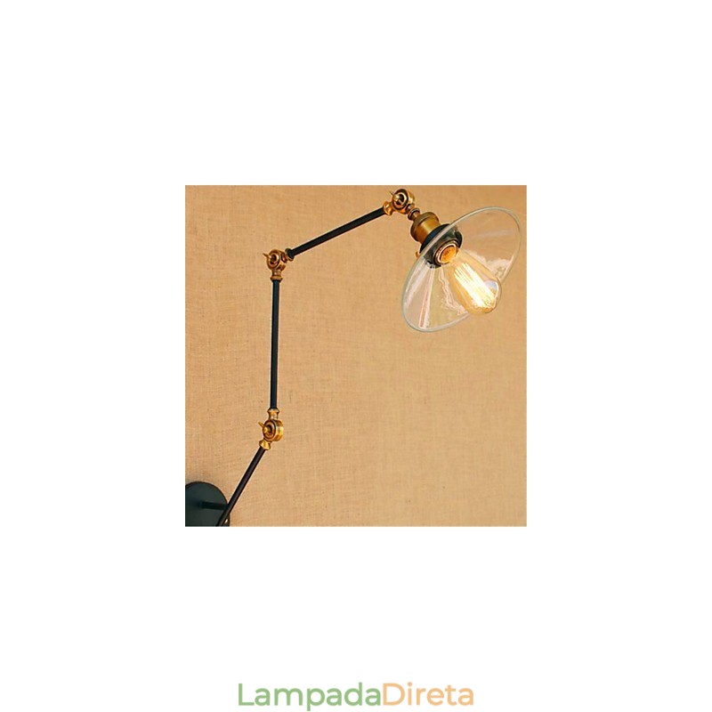 Recurso cromado rústico para luz ambiente de braço oscilante Luzes de braço oscilante
