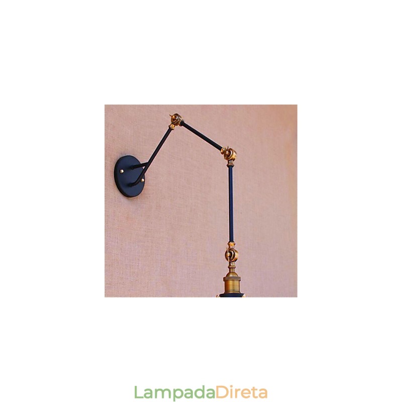 Recurso cromado rústico para luz ambiente de braço oscilante Luzes de braço oscilante