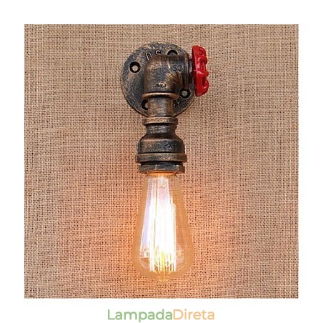 Nostalgia Simple Water Pipe Decorativo Pequeno Luminária de Parede Luz de Parede Nostalgia Simple Water Pipe Decorativo Pequeno Luminária de Parede Luz de Parede
