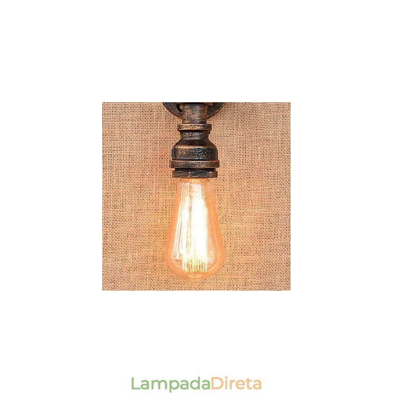 Nostalgia Simple Water Pipe Decorativo Pequeno Luminária de Parede Luz de Parede