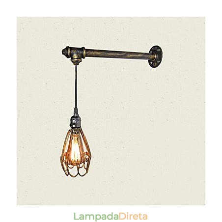 Luminárias de parede vintage loft com interruptor Industrial Edison Fashion Simplicity Wall Sconce Metal Base Cap