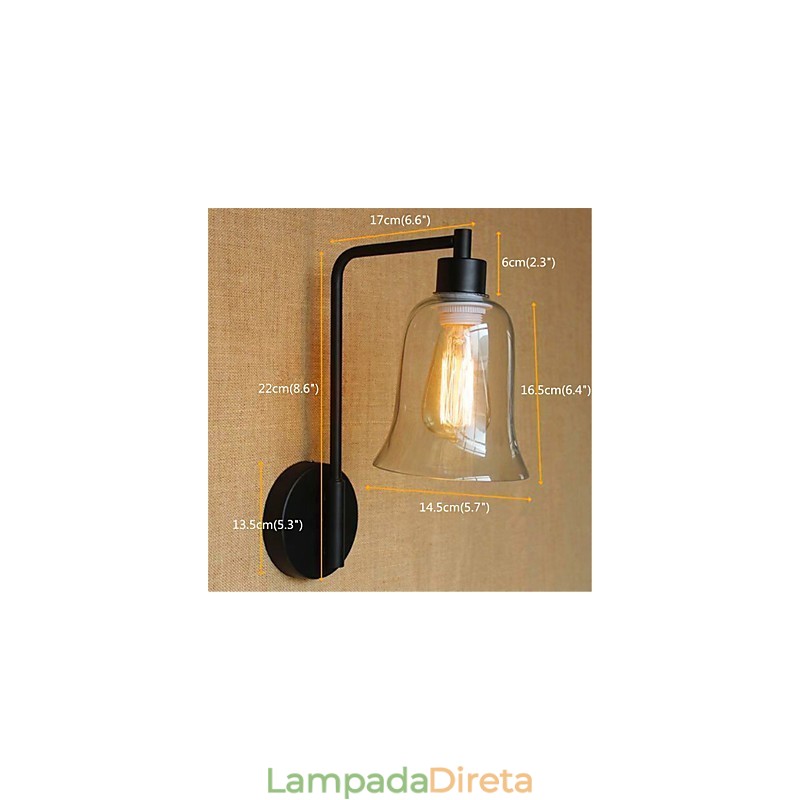 Recurso de acabamento em óxido preto rústico para braço articulado para luz ambiente
