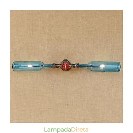 Retro American Village Creative Industry Wind Designer Garrafa de Água Luminária de Parede Luz de Parede Azul Retro American Village Creative Industry Wind Designer Garrafa de Água Luminária de Parede Luz de Parede Azul