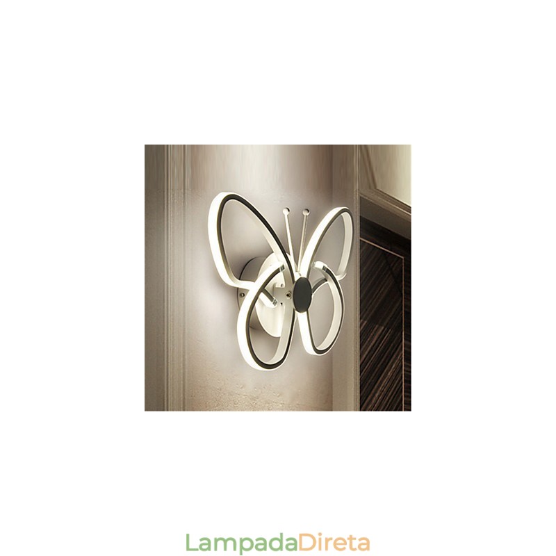 Luminárias de parede modernas em forma de borboleta, criativas, de metal e acrílico, para sala de estar, corredor, quarto, quartos de hotel, abajur de cabeceira