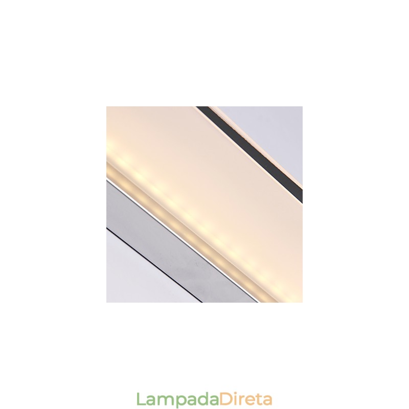 Recurso eletrogalvanizado moderno contemporâneo integrado para iluminação de banheiro com luz ambiente Luz de parede